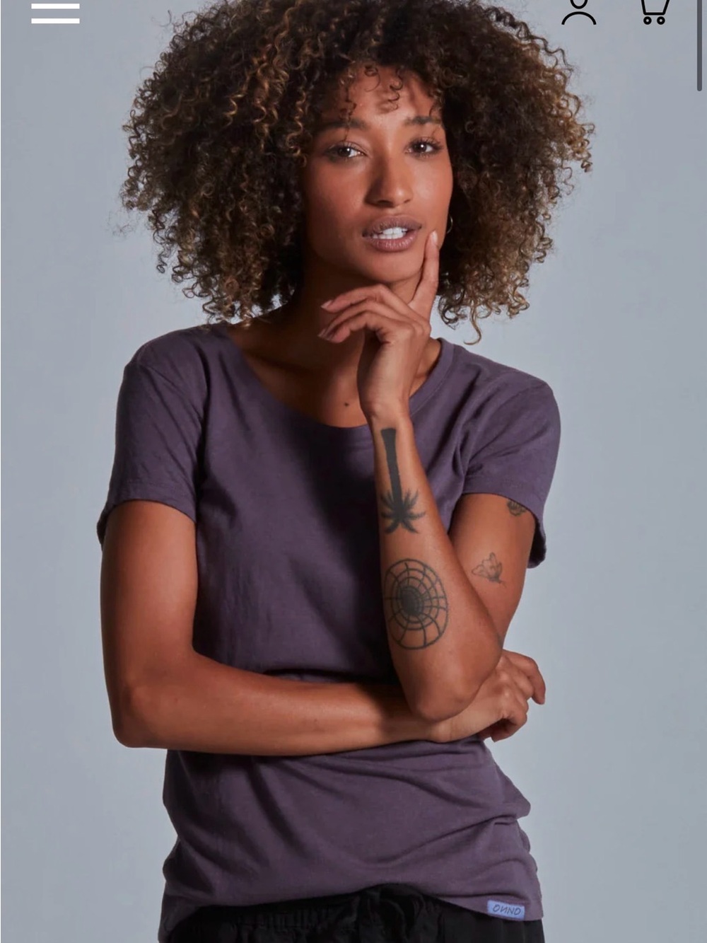 Onno Women's Crewneck Tee in Deep Purple